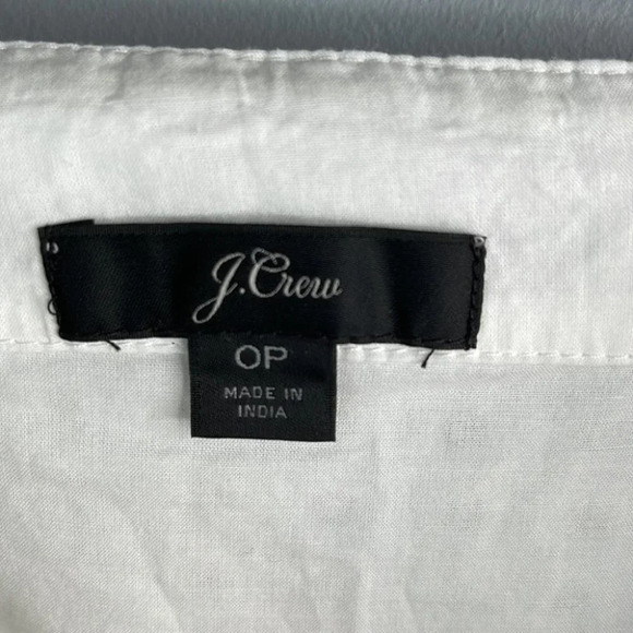 J. CREW Eyelet Midi Dress White Button-Front Cotton Lined Coquette Preppy 0P - Picture 7 of 12
